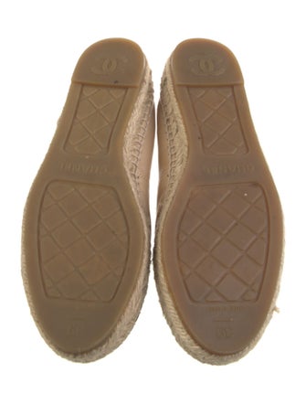 Chanel Interlocking CC Logo Leather Espadrilles