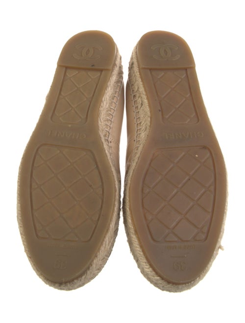 Chanel Interlocking CC Logo Leather Espadrilles