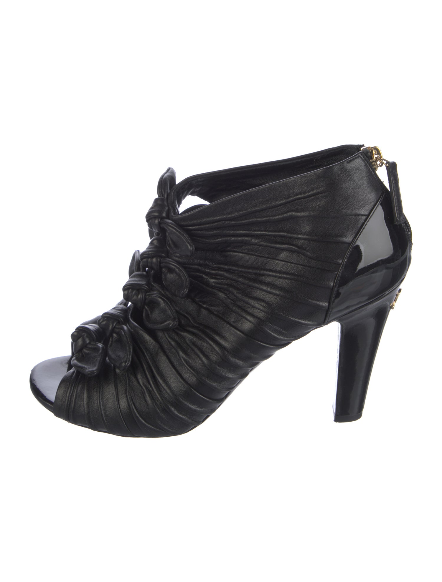 Chanel 2018 Interlocking CC Logo Lace-Up Boots