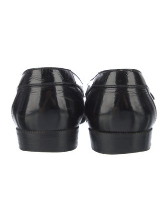 Chanel Interlocking CC Logo Patent Leather Loafers