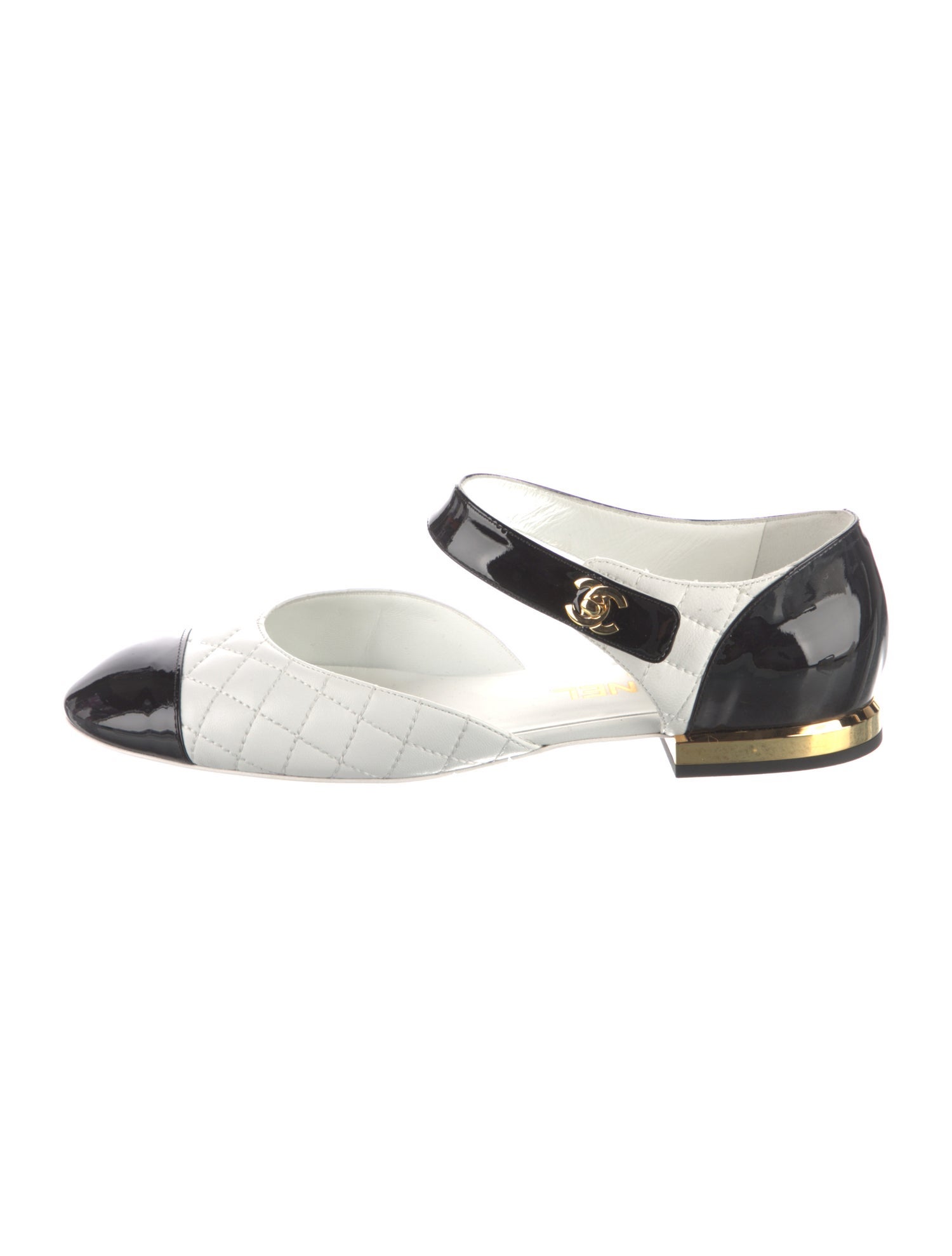 Chanel 2021 Interlocking CC Logo Mary Jane Flats