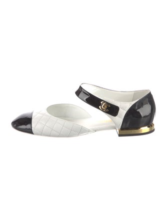 Chanel 2021 Interlocking CC Logo Mary Jane Flats