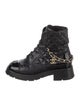 Chanel 2022 Interlocking CC Logo Combat Boots