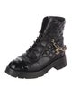 Chanel 2022 Interlocking CC Logo Combat Boots