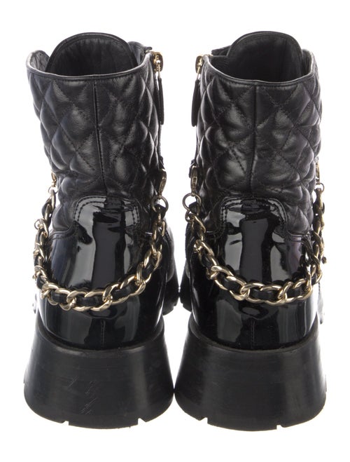 Chanel 2022 Interlocking CC Logo Combat Boots