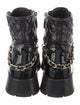 Chanel 2022 Interlocking CC Logo Combat Boots