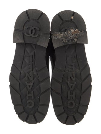 Chanel 2022 Interlocking CC Logo Combat Boots