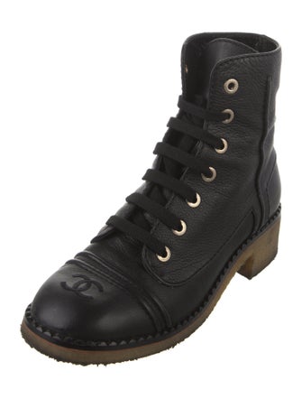 Chanel 2020 Interlocking CC Logo Combat Boots