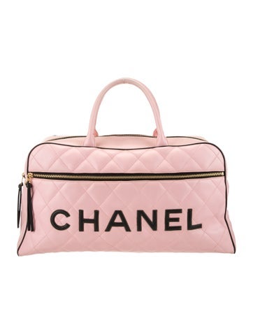 Chanel Luggage and Travel Quilted Logo Duffle Bag