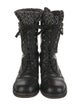 Chanel 2011 Interlocking CC Logo Combat Boots