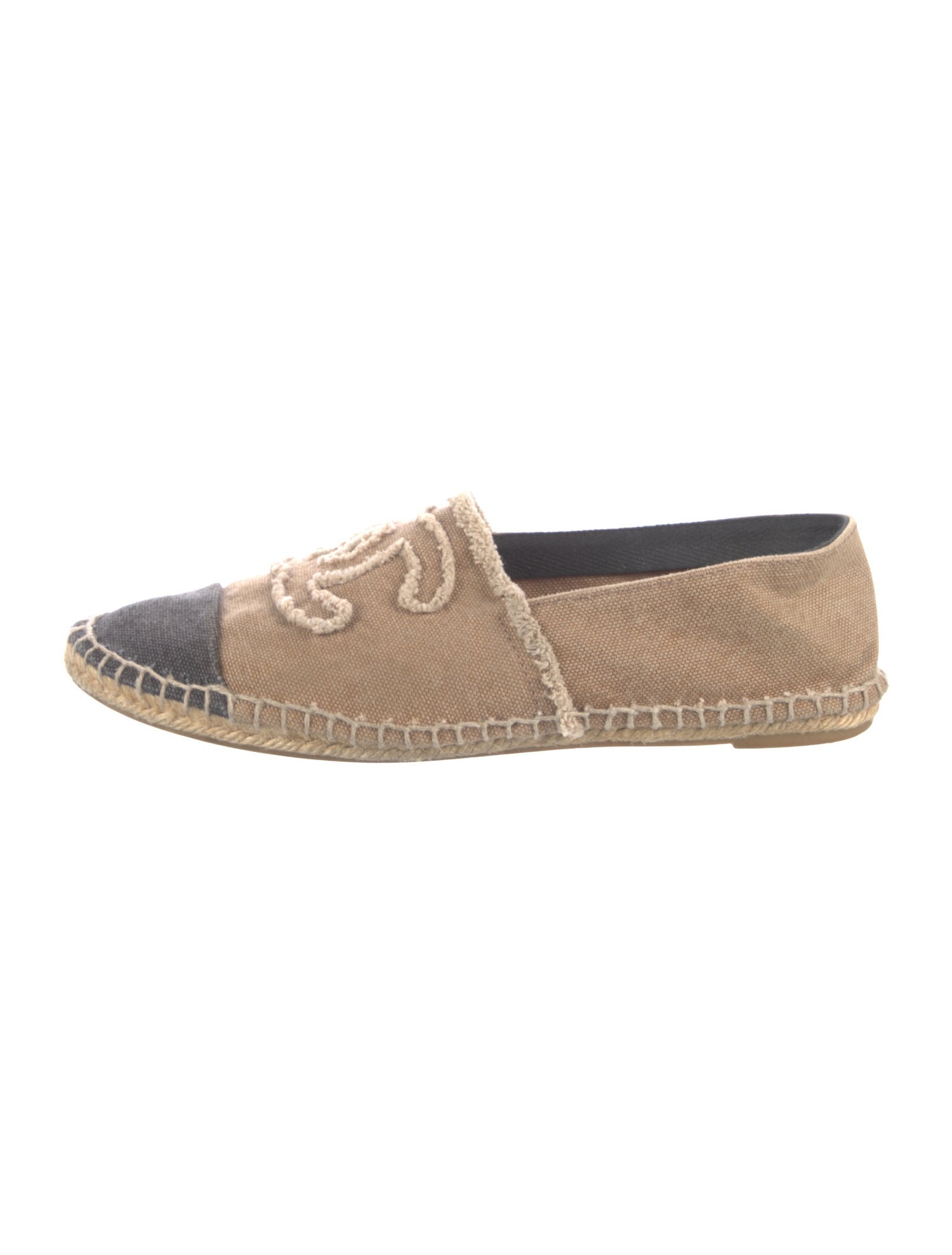 Chanel Interlocking CC Logo Canvas Espadrilles