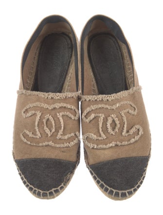 Chanel Interlocking CC Logo Canvas Espadrilles