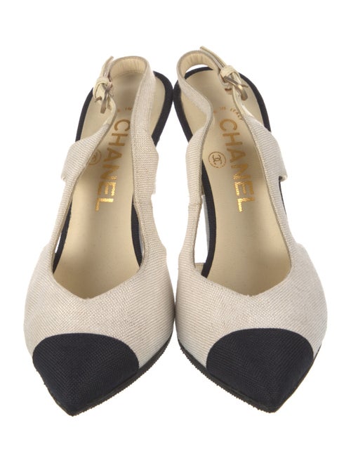 Chanel 2015 Interlocking CC Logo Slingback Pumps