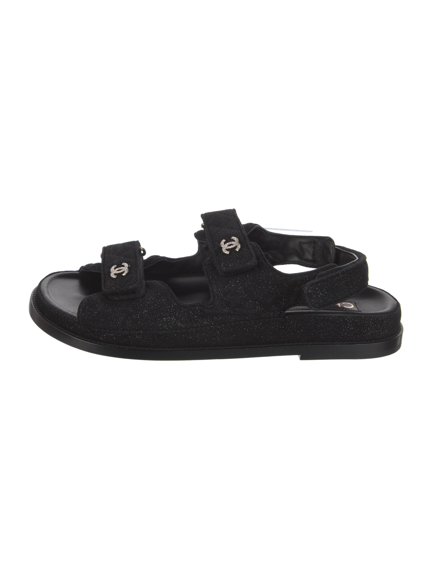 Chanel 2023 Interlocking CC Logo Slingback Sandals