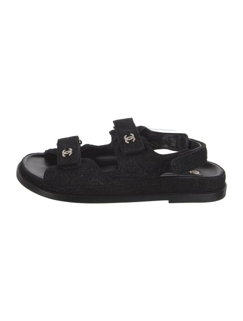 Chanel 2023 Interlocking CC Logo Slingback Sandals