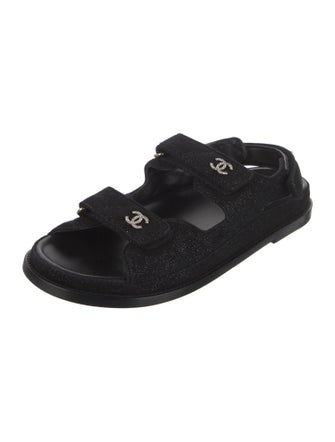 Chanel 2023 Interlocking CC Logo Slingback Sandals