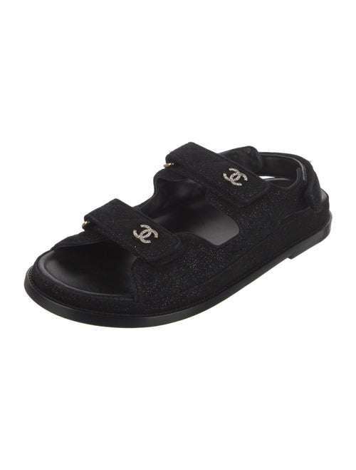 Chanel 2023 Interlocking CC Logo Slingback Sandals