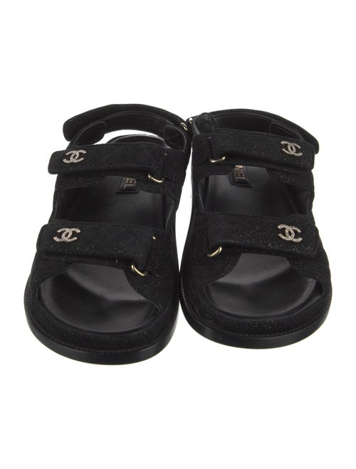 Chanel 2023 Interlocking CC Logo Slingback Sandals