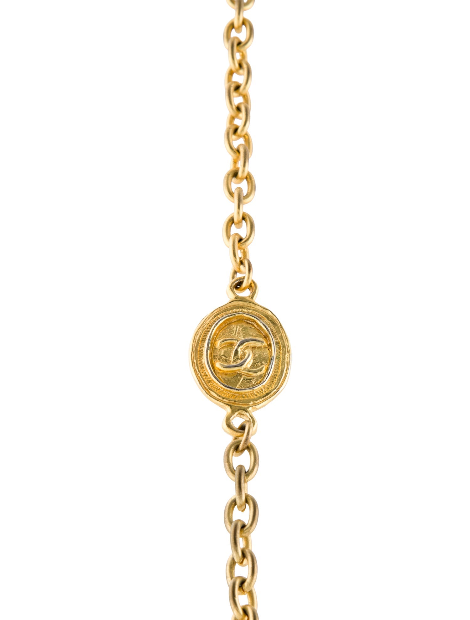 Chanel Vintage CC Station Necklace