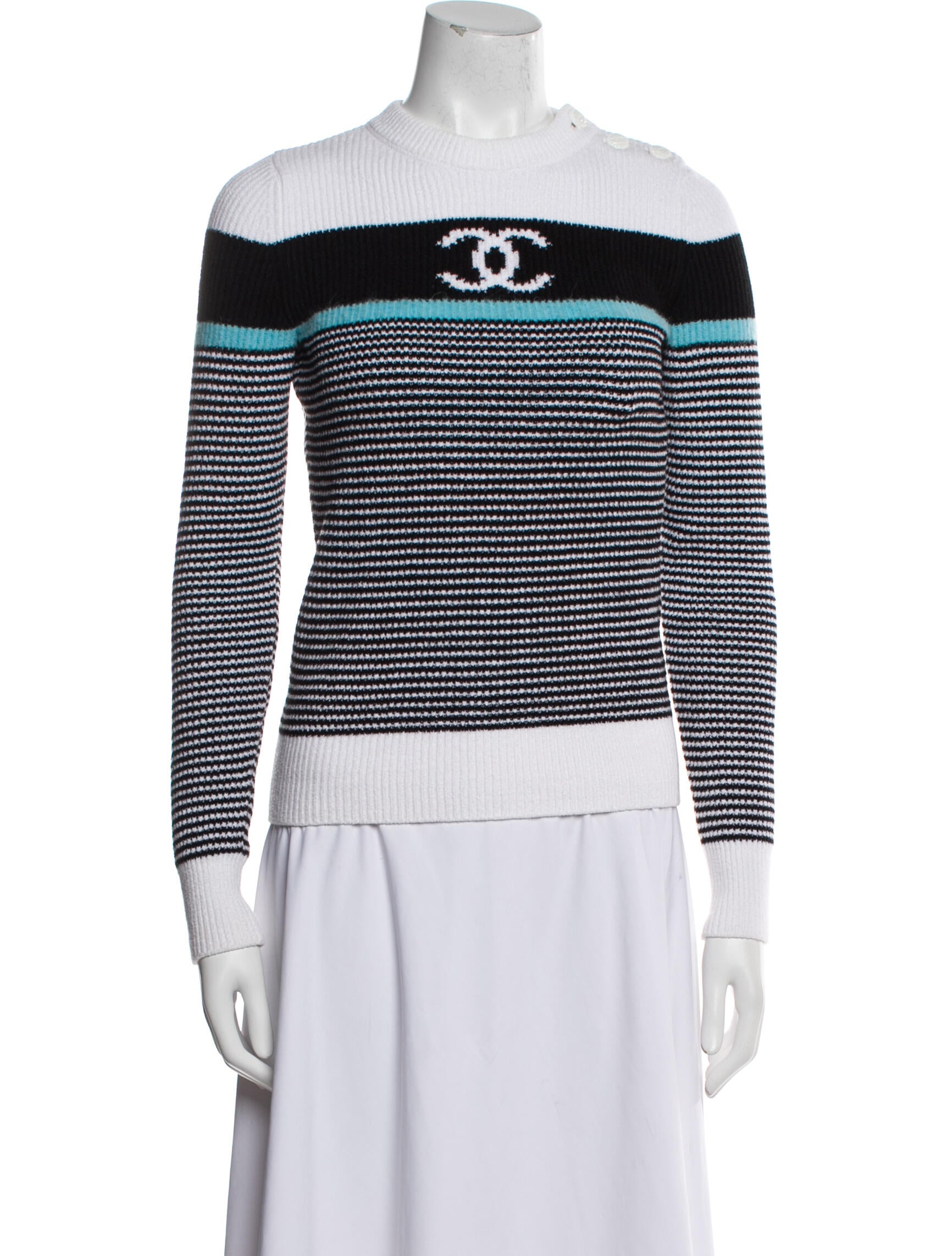 Chanel 2022 Striped Sweater