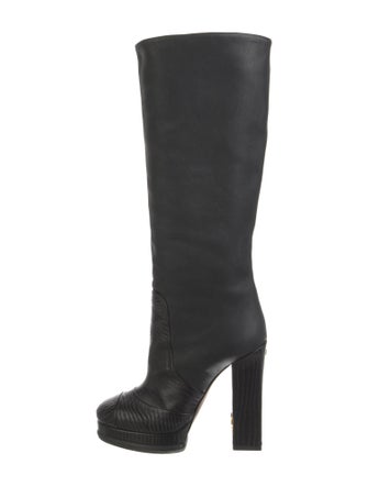 Chanel Interlocking CC Logo Boots