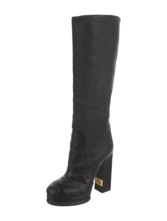 Chanel Interlocking CC Logo Boots