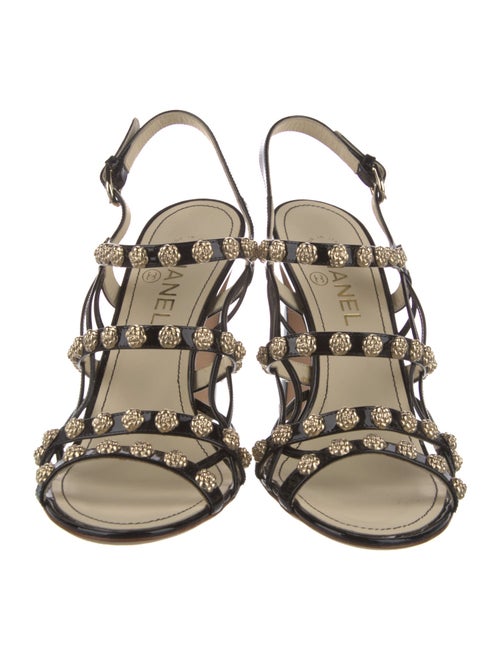 Chanel 2015 Interlocking CC Logo Slingback Sandals