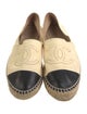 Chanel Interlocking CC Logo Leather Espadrilles