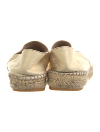 Chanel Interlocking CC Logo Leather Espadrilles