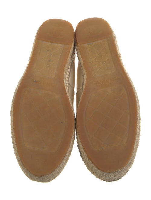 Chanel Interlocking CC Logo Leather Espadrilles