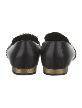 Chanel Interlocking CC Logo Leather Loafers