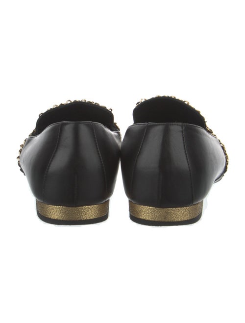 Chanel Interlocking CC Logo Leather Loafers