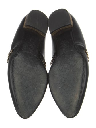 Chanel Interlocking CC Logo Leather Loafers