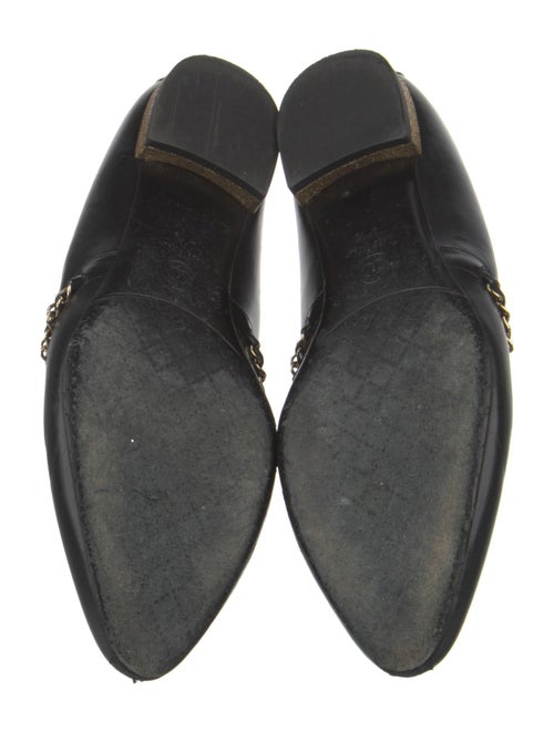 Chanel Interlocking CC Logo Leather Loafers