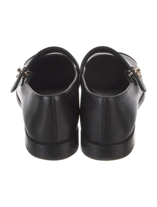 Chanel Interlocking CC Logo Leather Mary Jane Flats