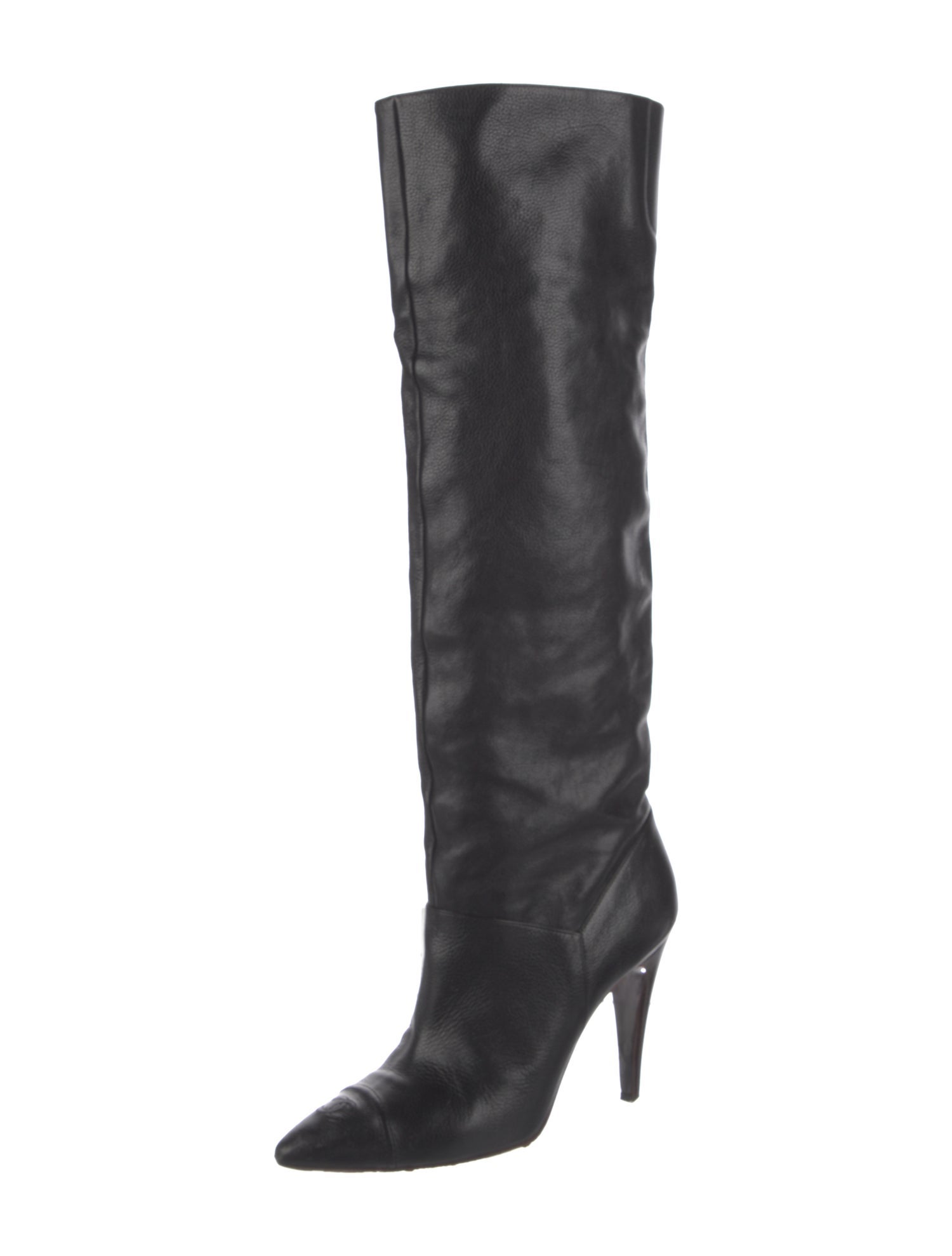 Chanel 2009 Interlocking CC Logo Boots