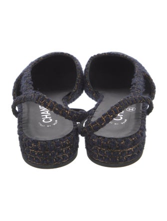 Chanel 2019 Interlocking CC Logo Slingback Flats