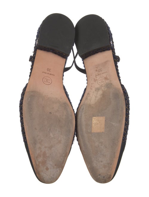 Chanel 2019 Interlocking CC Logo Slingback Flats