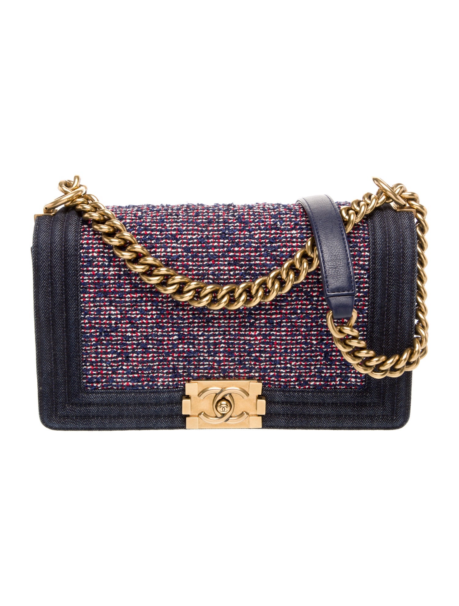 Chanel Medium Denim Tweed Boy Bag