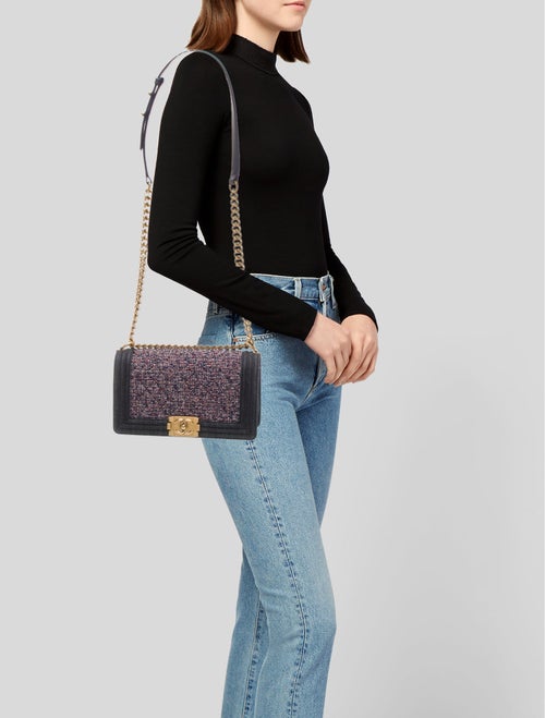 Chanel Medium Denim Tweed Boy Bag