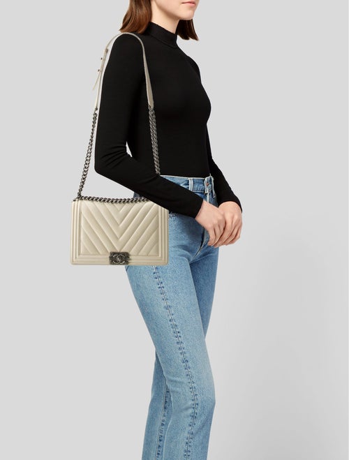 Chanel Chevron Medium Boy Flap Bag
