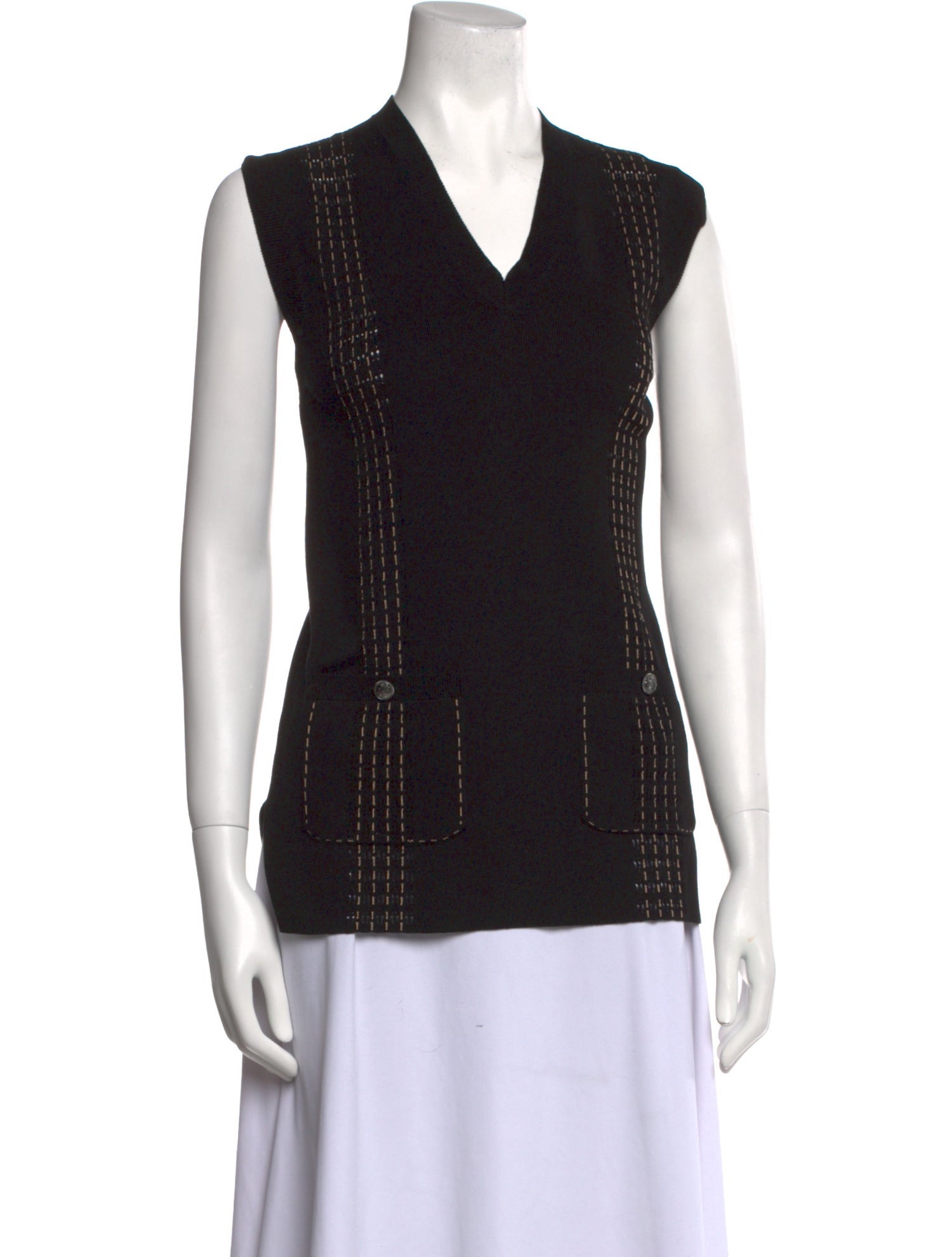 Chanel 2017 V-Neck Sweater