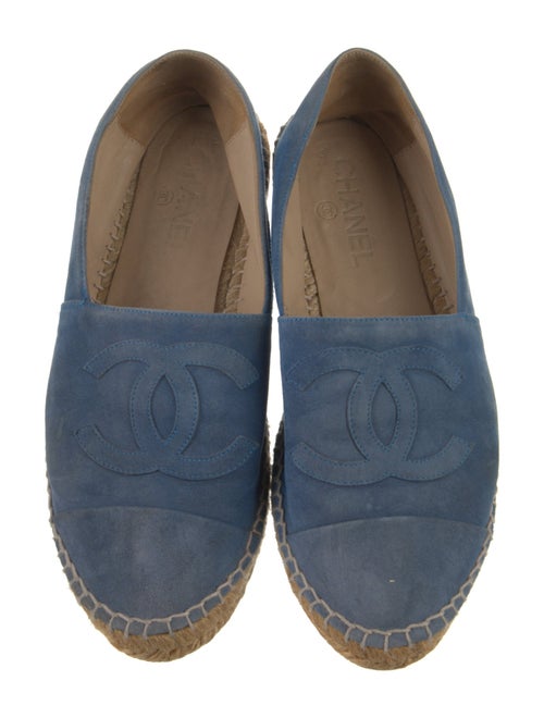 Chanel Interlocking CC Logo Suede Espadrilles