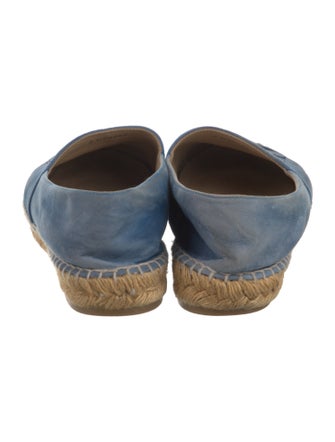 Chanel Interlocking CC Logo Suede Espadrilles