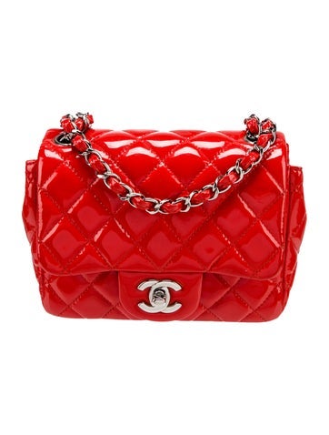 Chanel Crossbody Bags Classic Patent Mini Square Flap Bag
