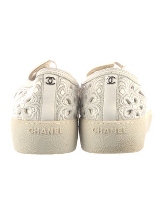Chanel Interlocking CC Logo Lambskin Sneakers