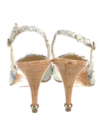 Chanel 2012 Interlocking CC Logo Slingback Pumps