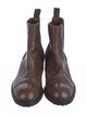 Chanel Interlocking CC Logo Leather Chelsea Boots