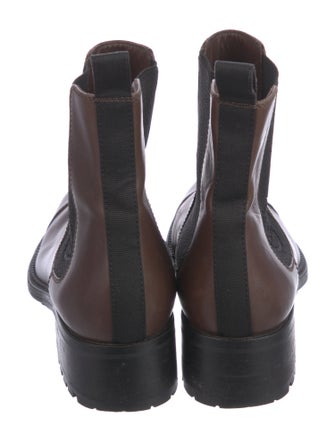 Chanel Interlocking CC Logo Leather Chelsea Boots