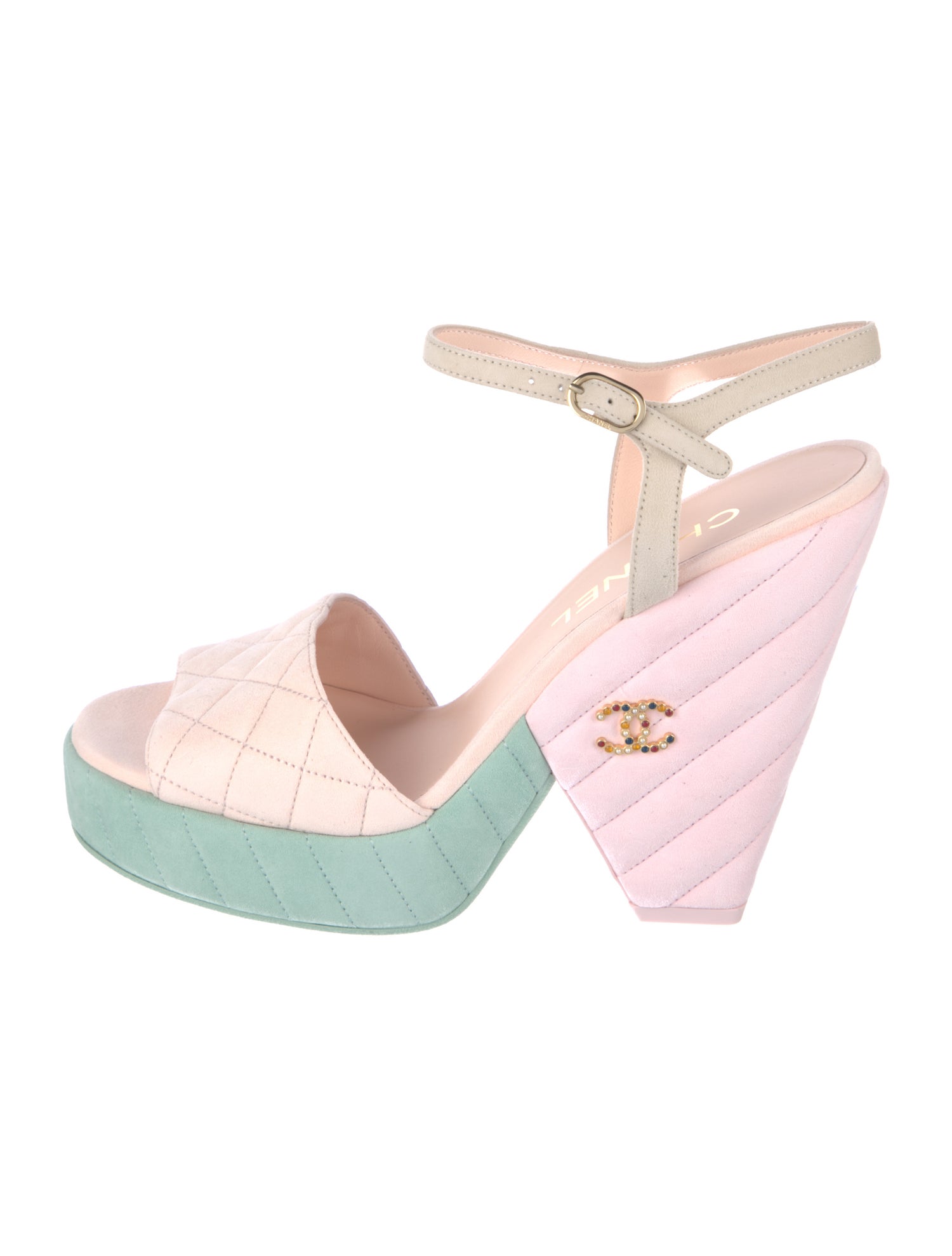 Chanel 2024 Interlocking CC Logo Sandals w/ Tags